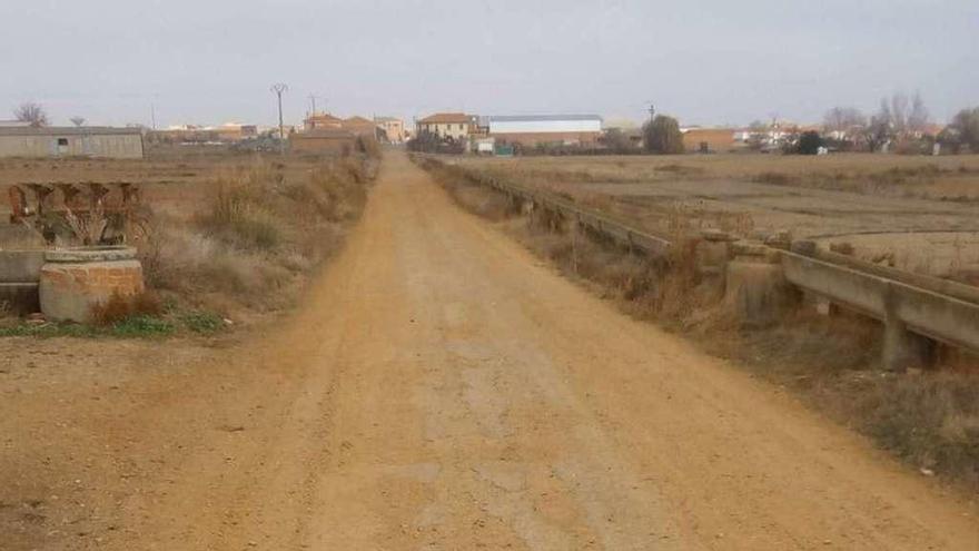 Firme del camino de Fontarón, denunciado por algunos agricultores de San Cristóbal.