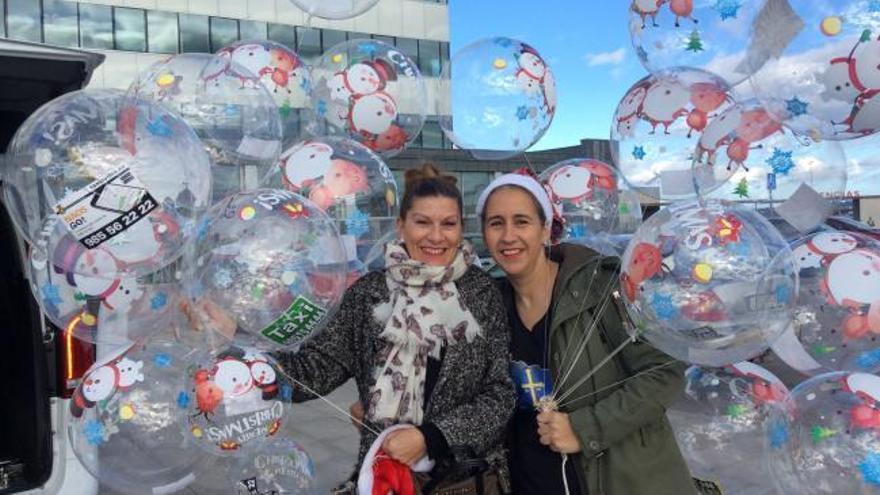 Los taxistas asturianos iluminan la Navidad a los niños ingresados en el HUCA