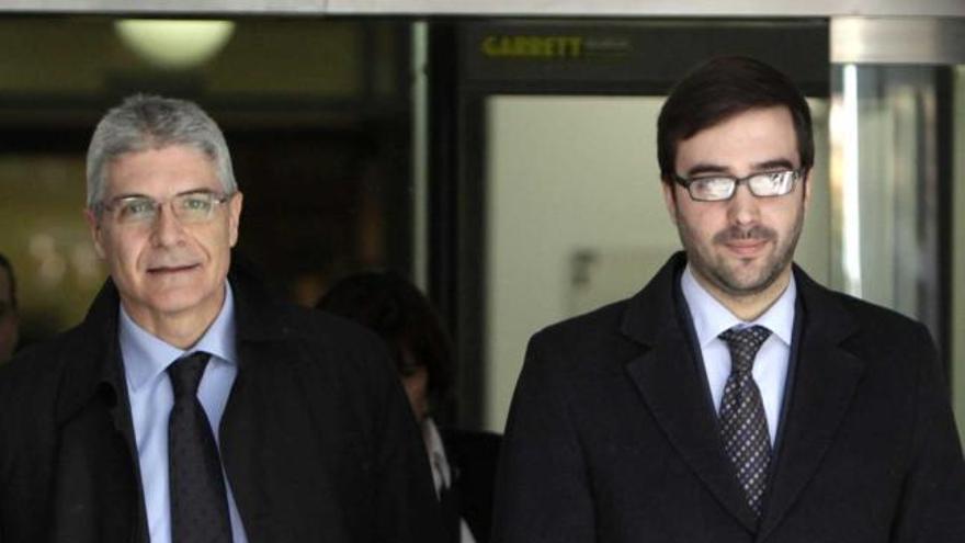 Isaías Táboas y Javier Hurtado Domínguez salen del Tribunal Supremo.