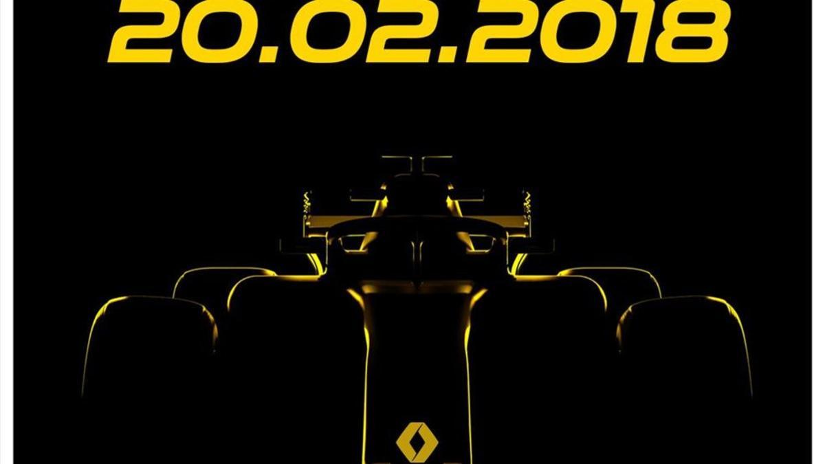 Con esta imagen en Twitter, Renault ha anunciado la presentación del RS18