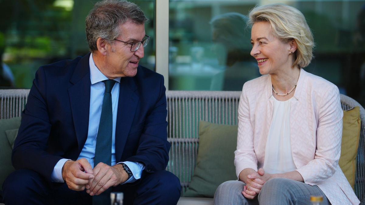 Alberto Núñez Feijóo y Ursula von der Leyen.