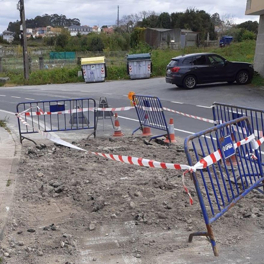 Una de las zonas afectadas por las roturas.