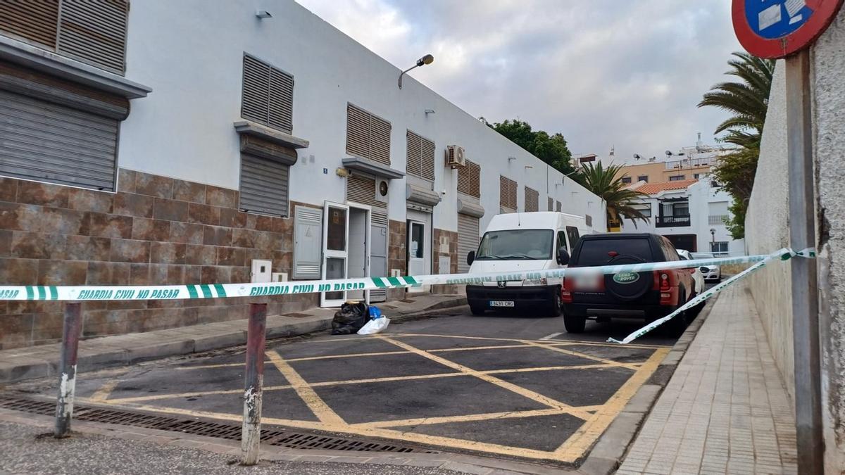 Lugar de la muerte de un hombre en un asalto