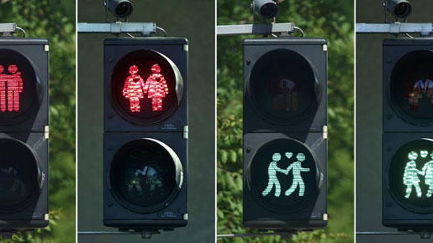 Fotografía de los nuevos semáforos vieneses.