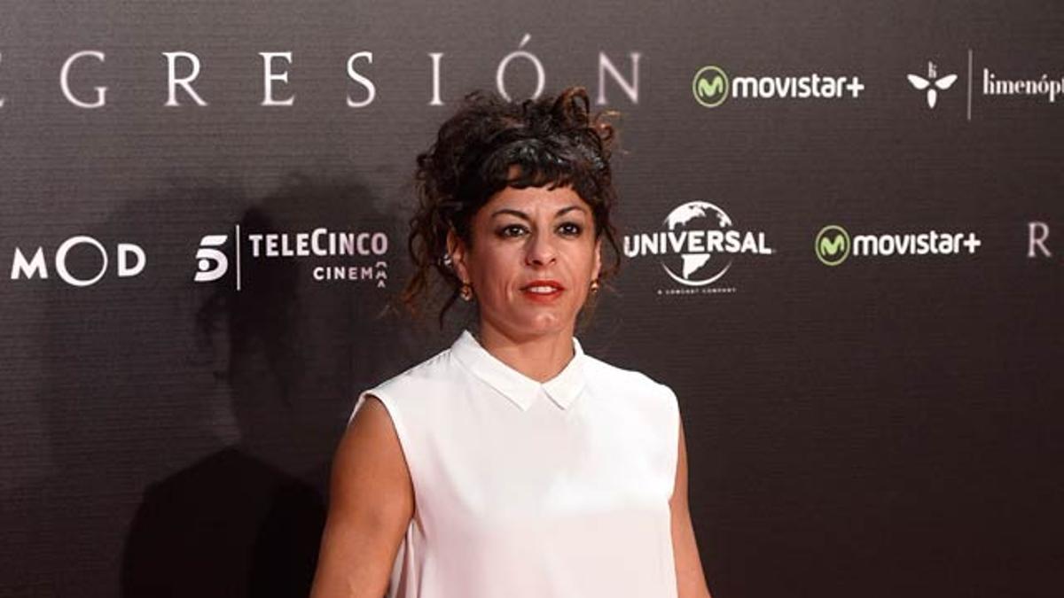 Cristina Medina, en la alfombra roja del estreno de Regresión en Madrid.