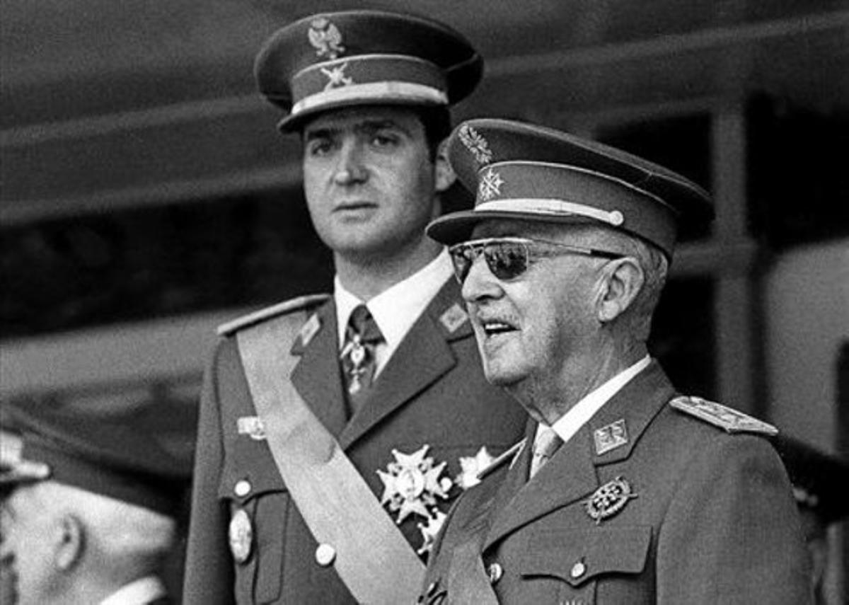 Juan Carlos de Borbón y Francisco Franco, en 1971.