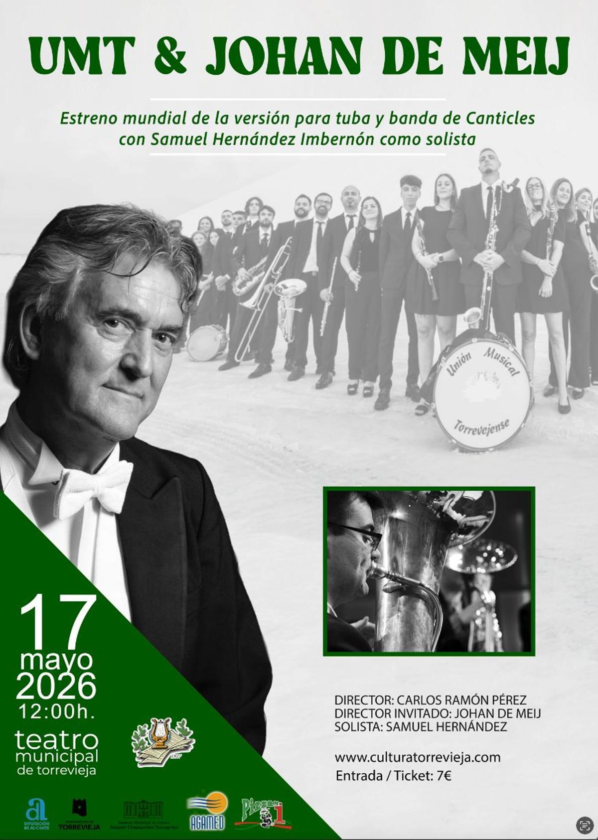 Cartel anunciador del concierto de la UMT