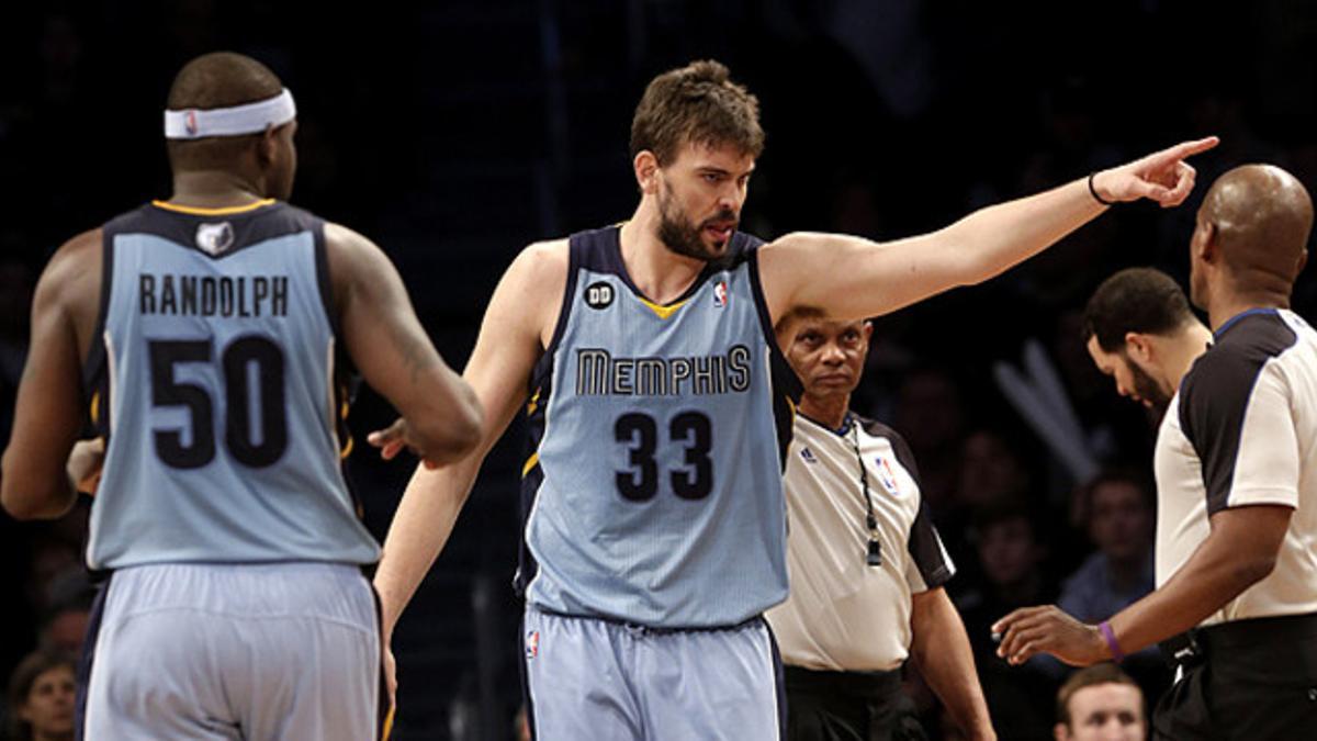 Marc Gasol, durante el partido contra los Nets