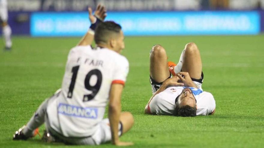 Fayçal y Jonás Gutiérrez, en el partido ante el Levante.