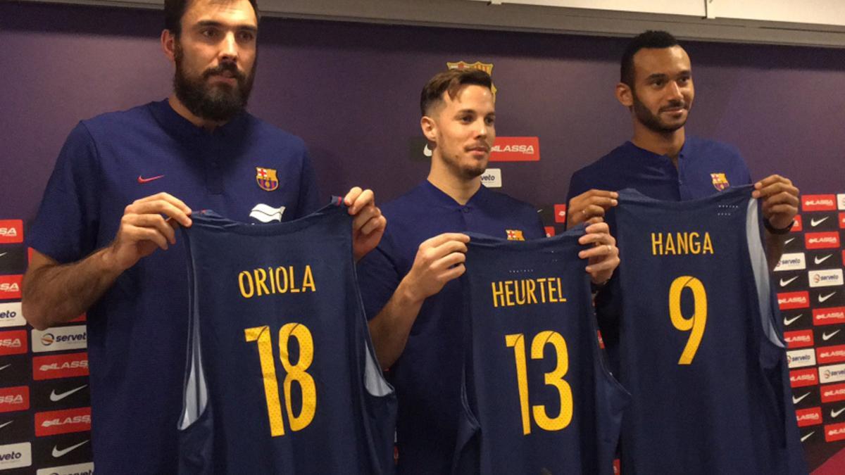 Oriola, Heurtel y Hanga, presentados con el FC Barcelona Lassa