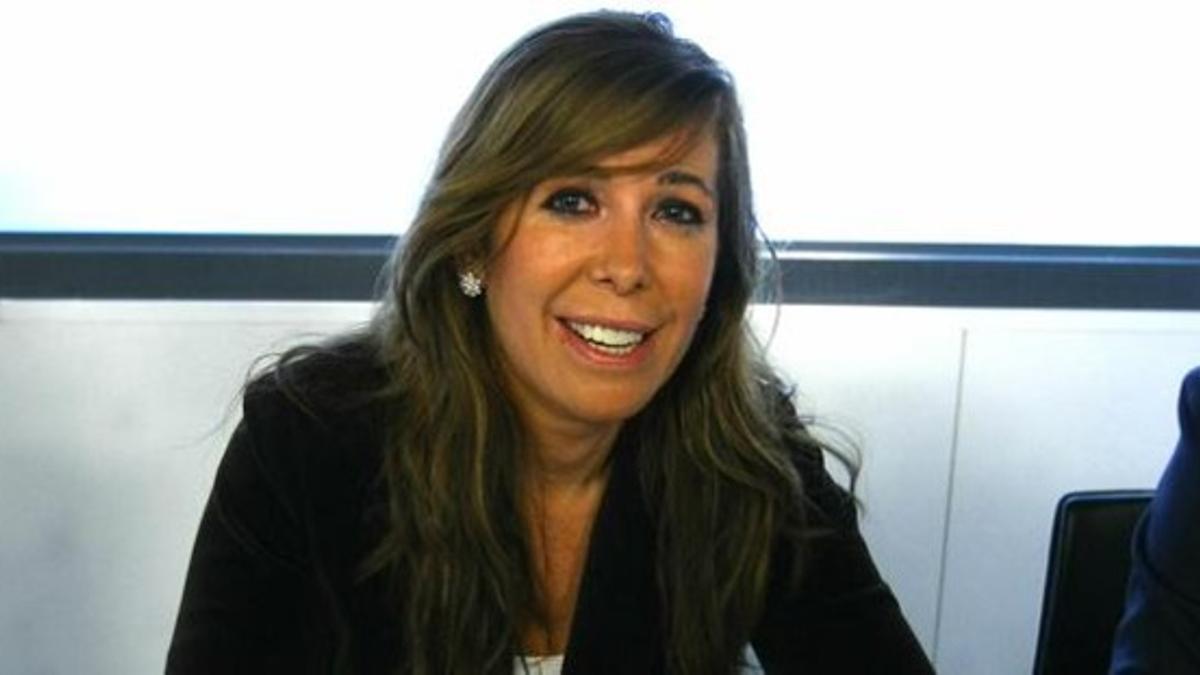 Alicia Sánchez-Camacho, tras en la reunión ejecutiva del PP, este lunes, en Madrid.