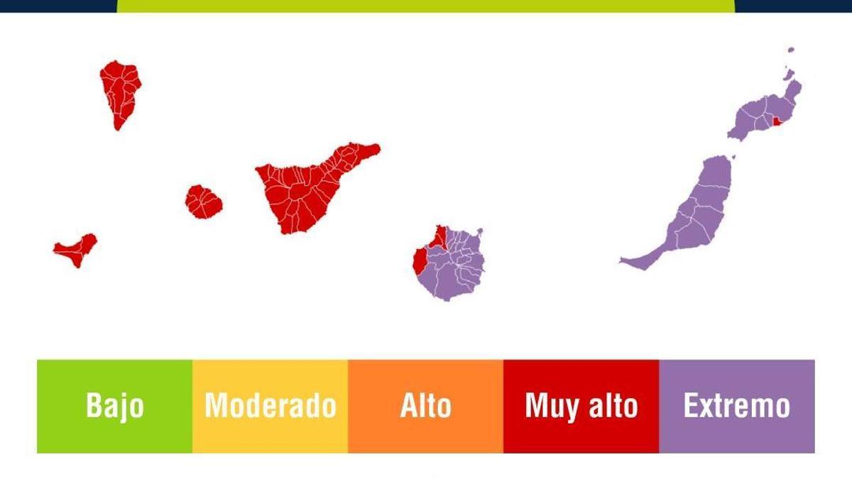 Avisos del Gobierno de Canarias sobre la radiación ultravioleta solar