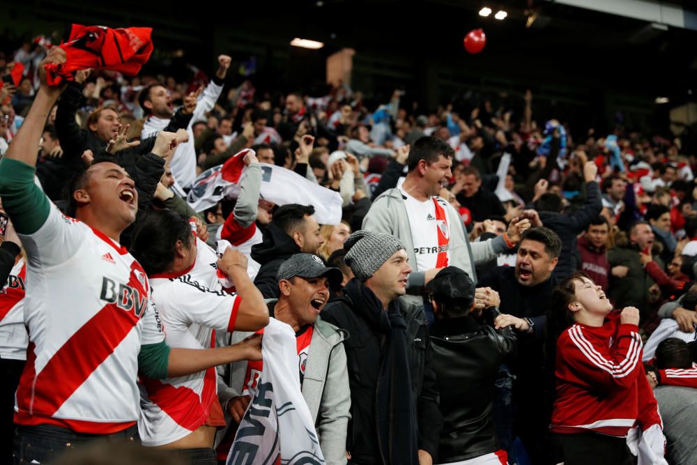 La afición de River celebra su victoria