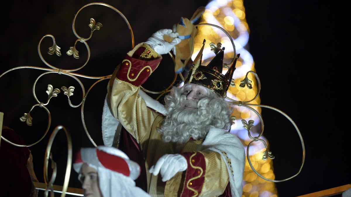 Melchor durante su visita a Cartagena en la cabalgata del 2020.