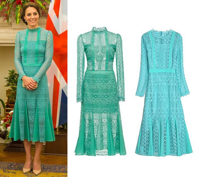 El vestido turquesa de Kate Middleton