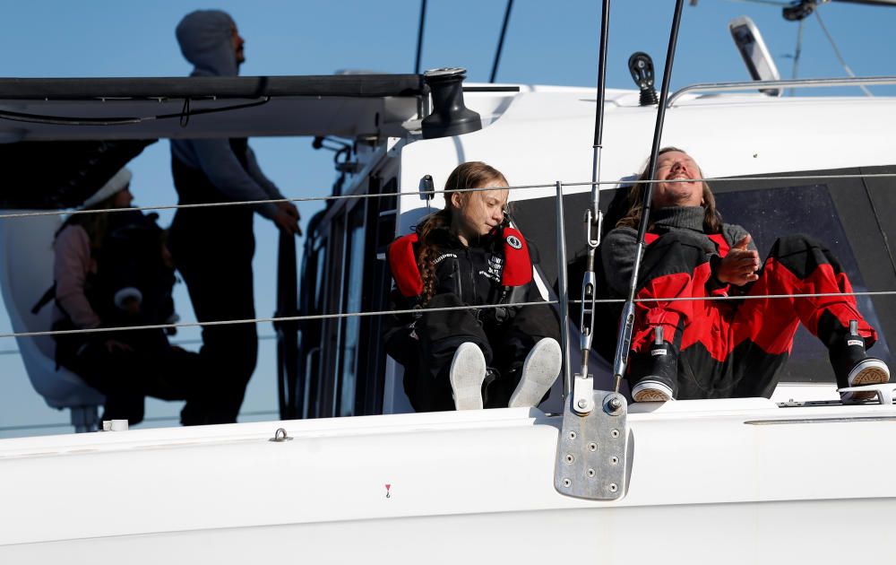 Greta Thunberg llega a Lisboa