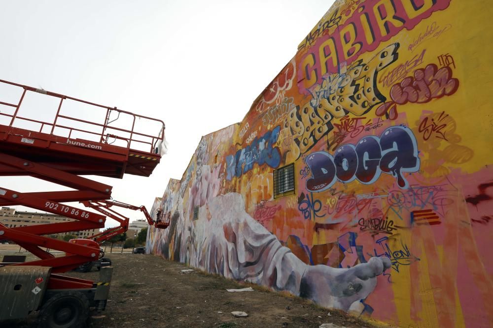 El mural de la Ciudad Fallera, al detalle