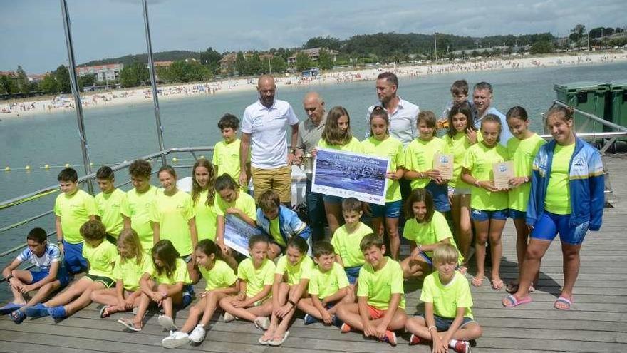 Presentación de la prueba celebrada ayer en Portonovo. // Rafa Vázquez