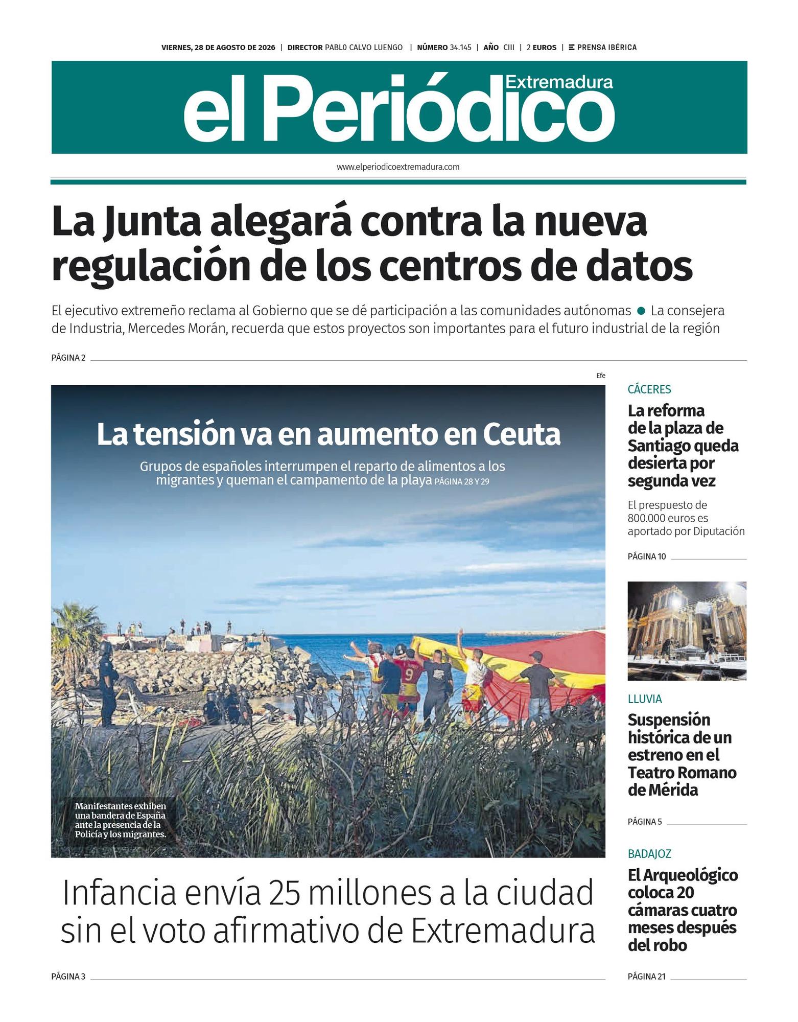 Consulta la portada correspondiente al día 28 de agosto de 2026