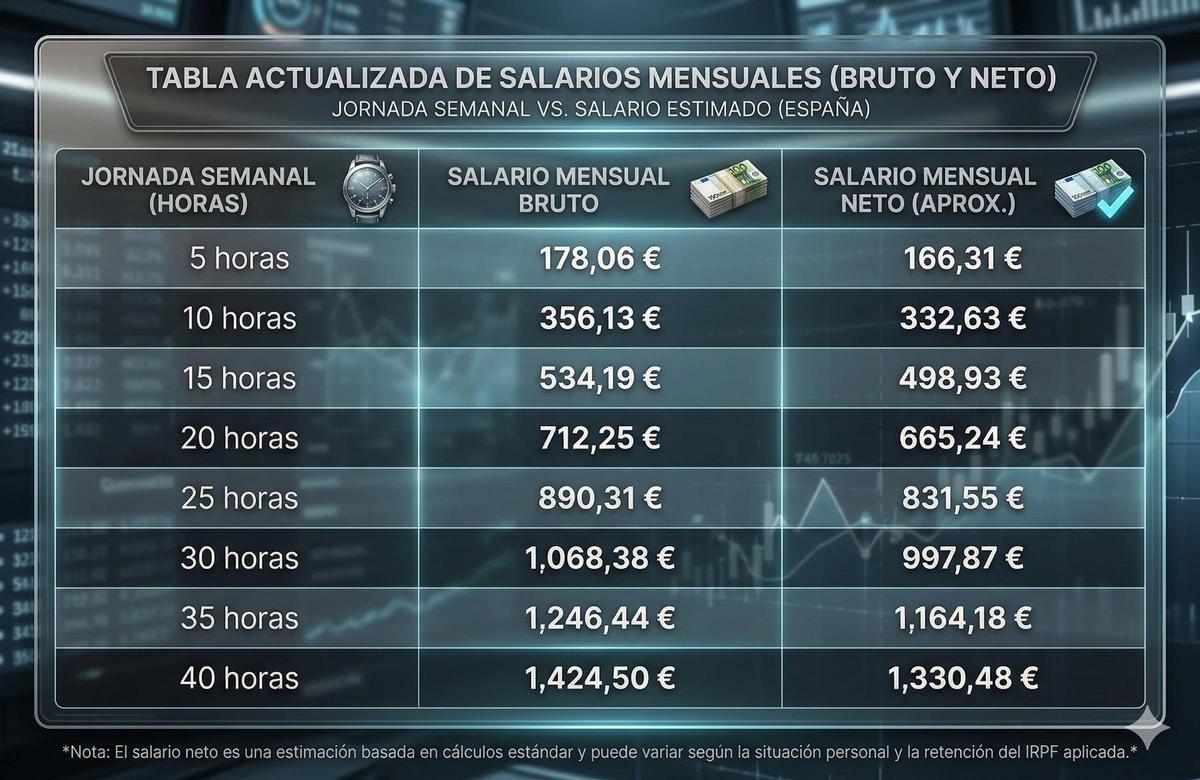 Comparación del SMI bruto y neto