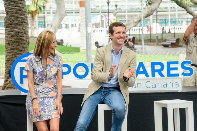 Pablo Casado (PP) hace campaña en Canarias