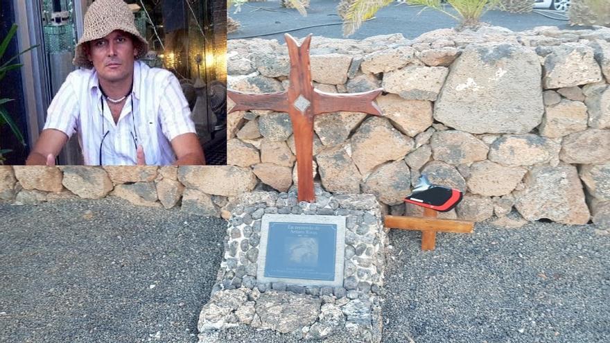 Emotivo homenaje en Costa Teguise al motorista fallecido Arturo Rivas Lorenzo (22/01/2022)