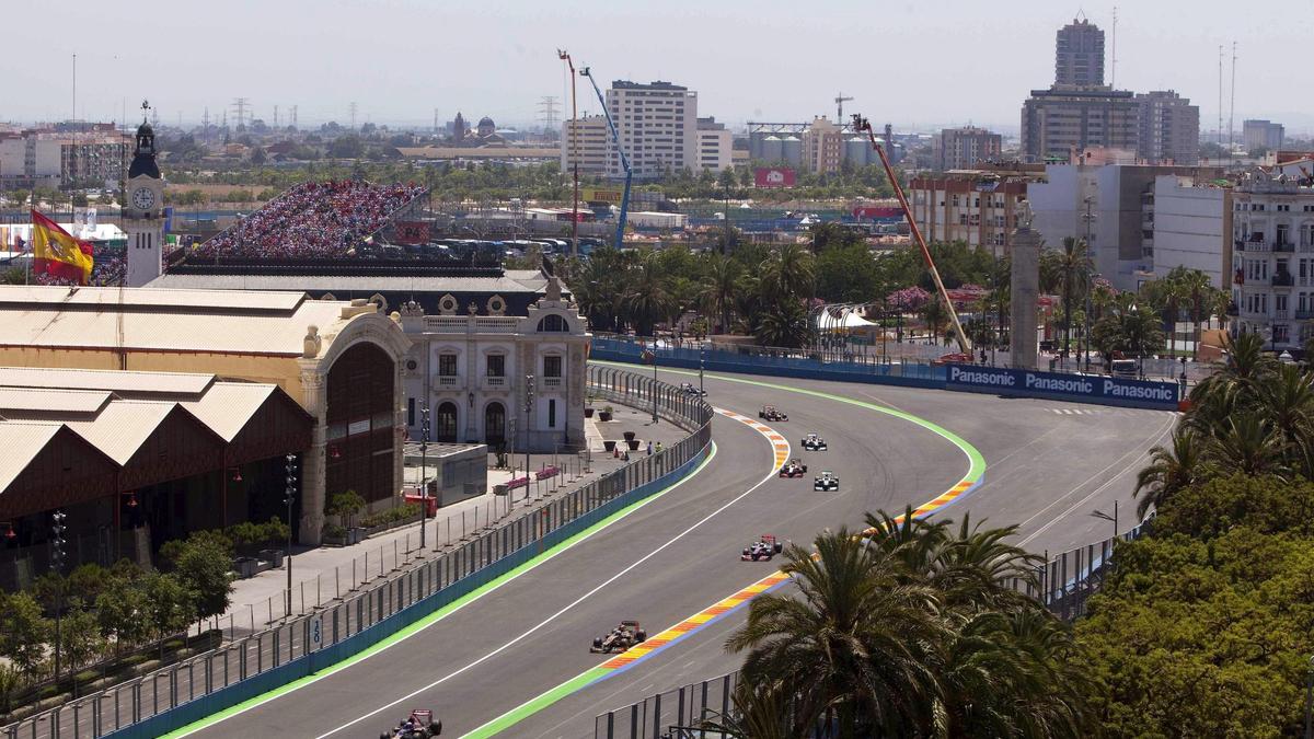 Circuito urbano de F1 en Valencia.