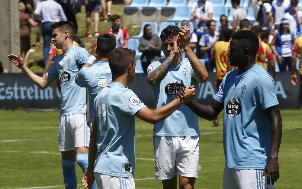 Un tanto del nigeriano da ventaja a los celestes en el ''play-out'' contra el Alcoyano.