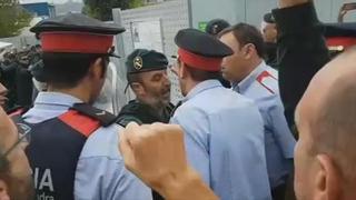 Choques verbales entre mossos y policías y guardias civiles el 1-O