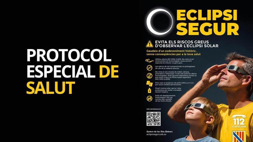 Salud recalca utilizar gafas homologadas para ver el eclipse y recomienda que los menores de seis años no lo observen directamente