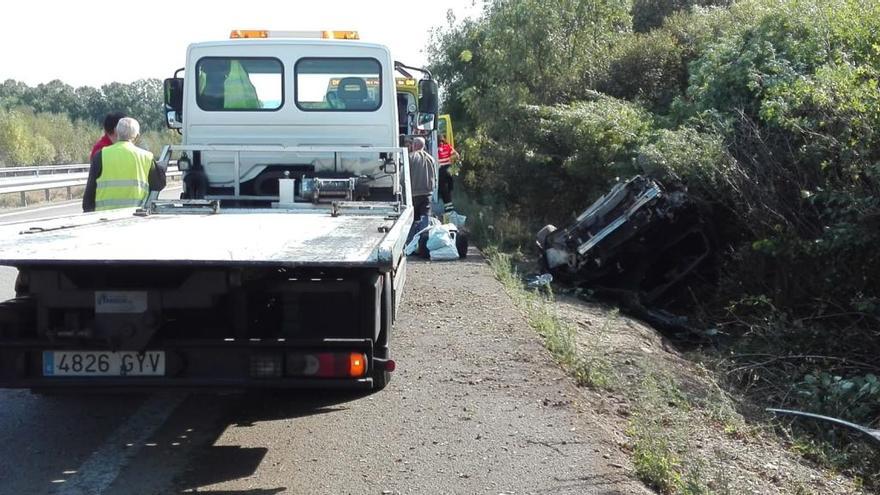 Accidente a la altura de San Martín del Terroso