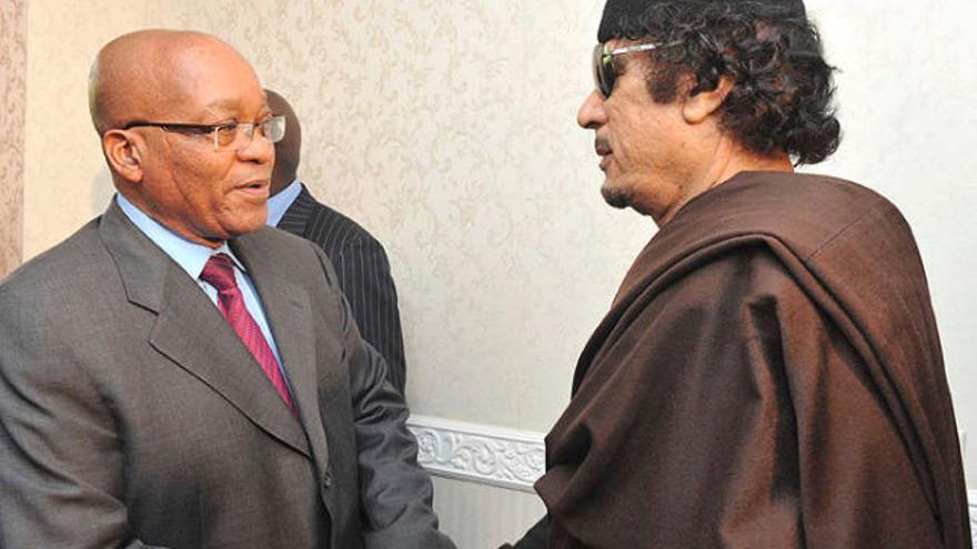 Zuma i Gaddafi es van reunir dilluns a Trípoli.