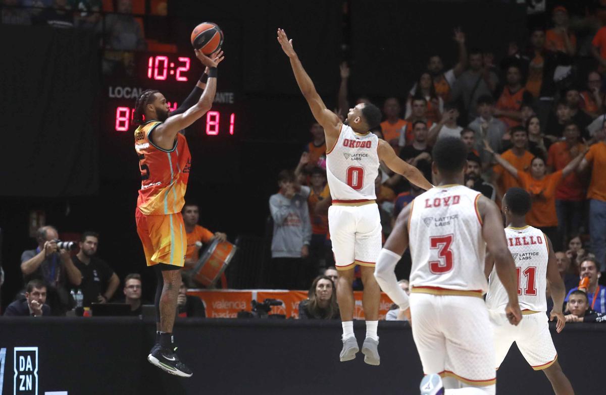 Webb III, en el partido de Euroliga entre el Valencia Basket y el AS Monaco