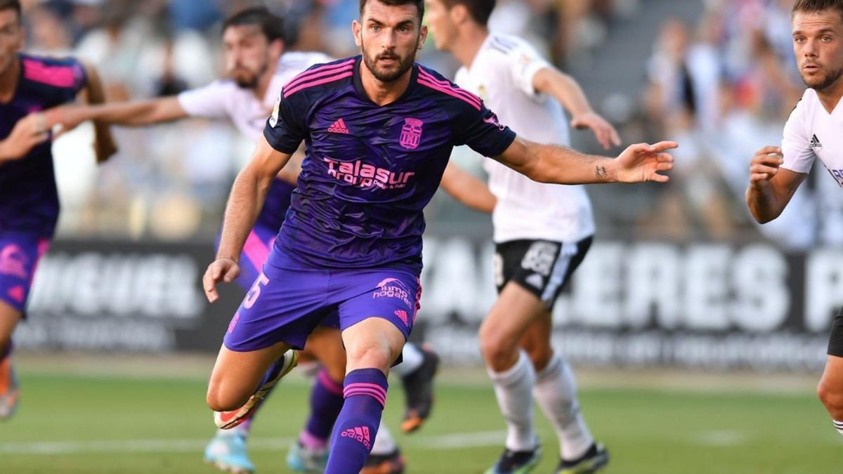 Pablo Vázquez, en el partido ante el Burgos.