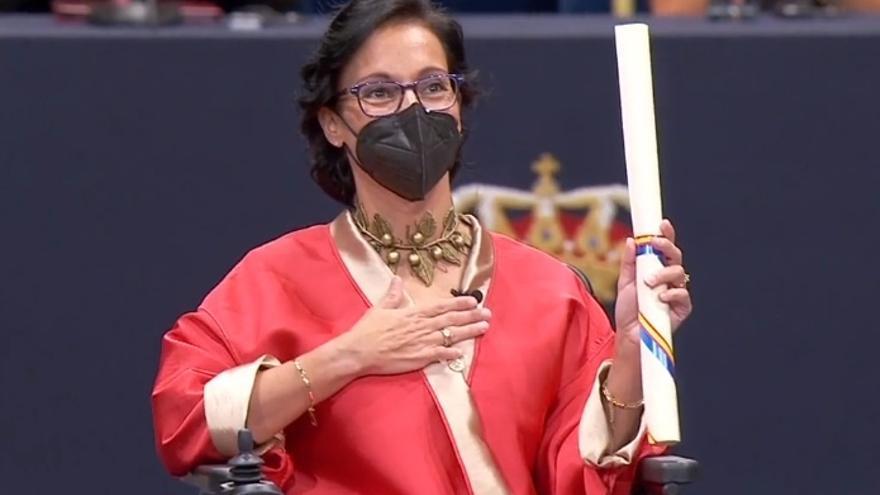 Teresa Perales, en Oviedo tras recibir el Premio Princesa de Asturias de los Deportes.