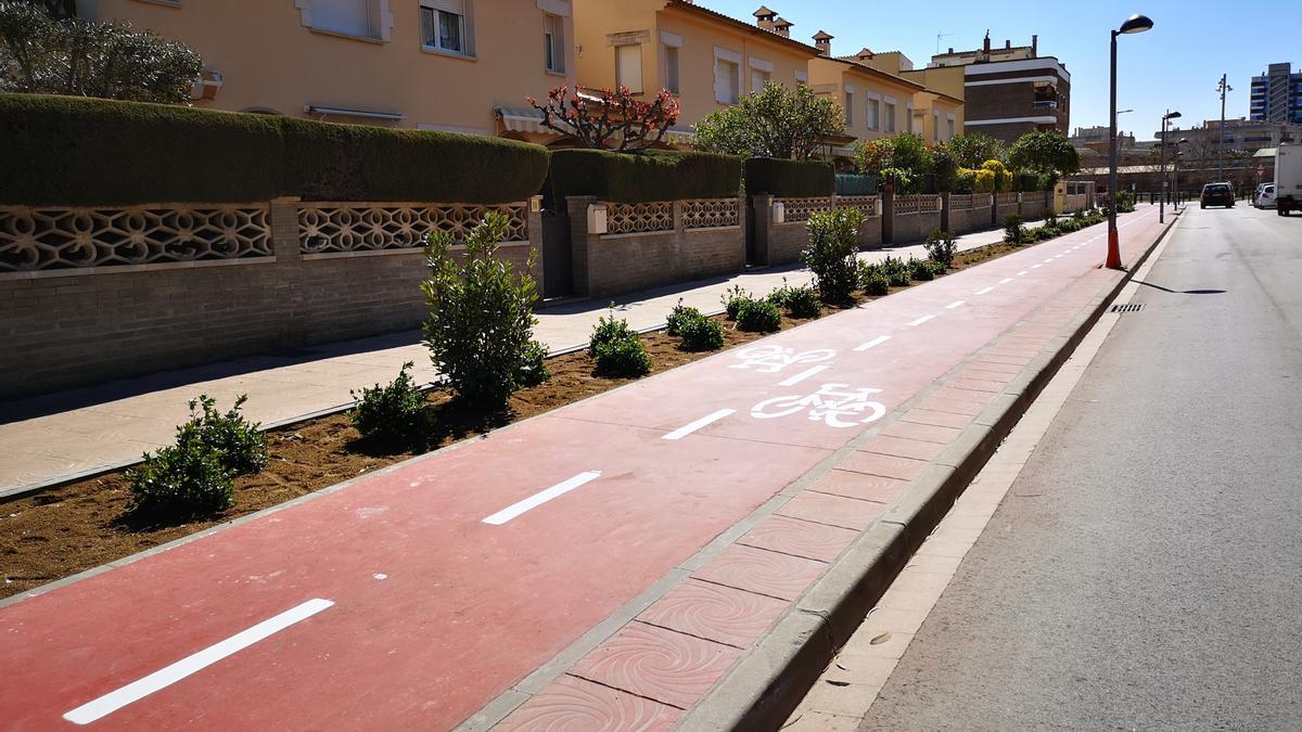 Tram d&#039;un carril bici a Palamós