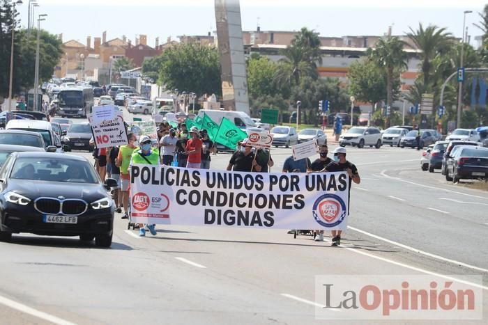 Protesta de policías en La Manga