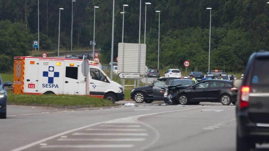 El punto donde ocurrió el accidente, con los coches implicados.