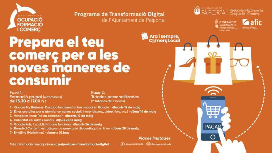 Paiporta pone en marcha un programa de transformación digital para negocios locales