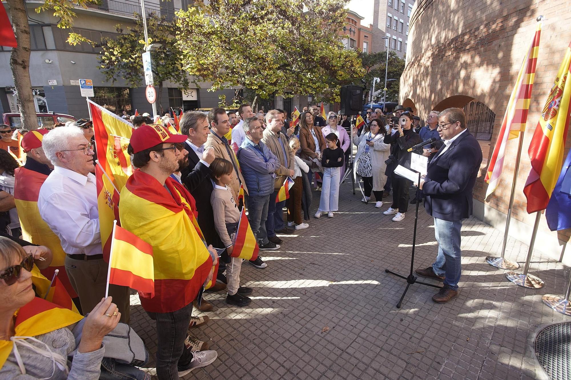 La manifestació contra l'amnistia a Girona, en fotos