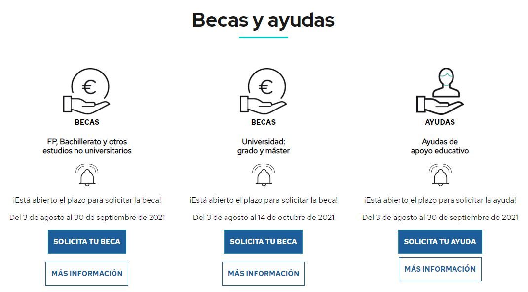 Así se solicitan las becas 2021-2022 para la vuelta al cole