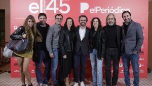 Ángela Téllez, Marc Ventura, Pablo Bueno, Irene Molinos, el consejero delegado de Prensa Ibérica, Aitor Moll, Anna Pujals, Oriol Aguilar y Marc González, todos ellos del Grup Empresarial Tutto Benne