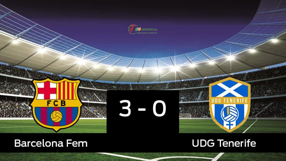 El Barcelona derrotó al Granadilla Tenerife Egatesa por 3-0