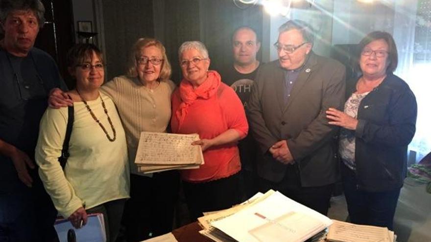 Moment de l&#039;acte de donació del fons