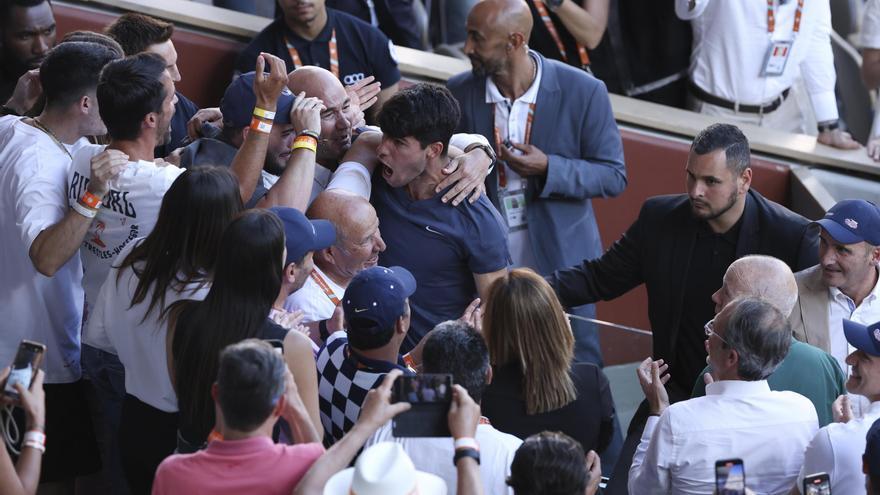 Así ha celebrado Carlos Alcaraz la victoria en Roland Garros con su familia