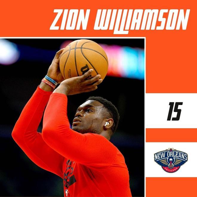 15 - Zion Williamson