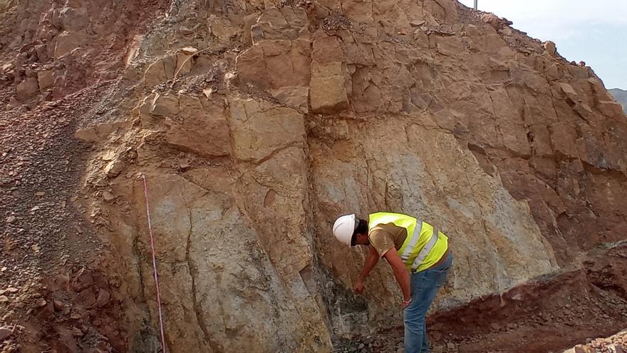 Restos arqueológicos de hace más de 200 millones de años hallados en Algeciras en cuya excavación ha participado una investigadora de la UMA