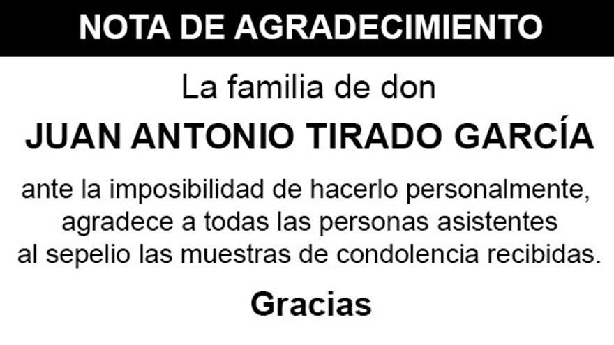 Notas agradecimiento don Juan Antonio Tirado García