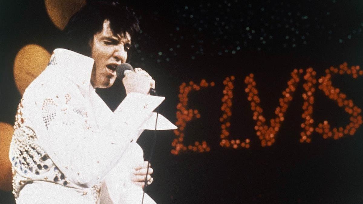 Elvis Presley, en un concierto de 1972.