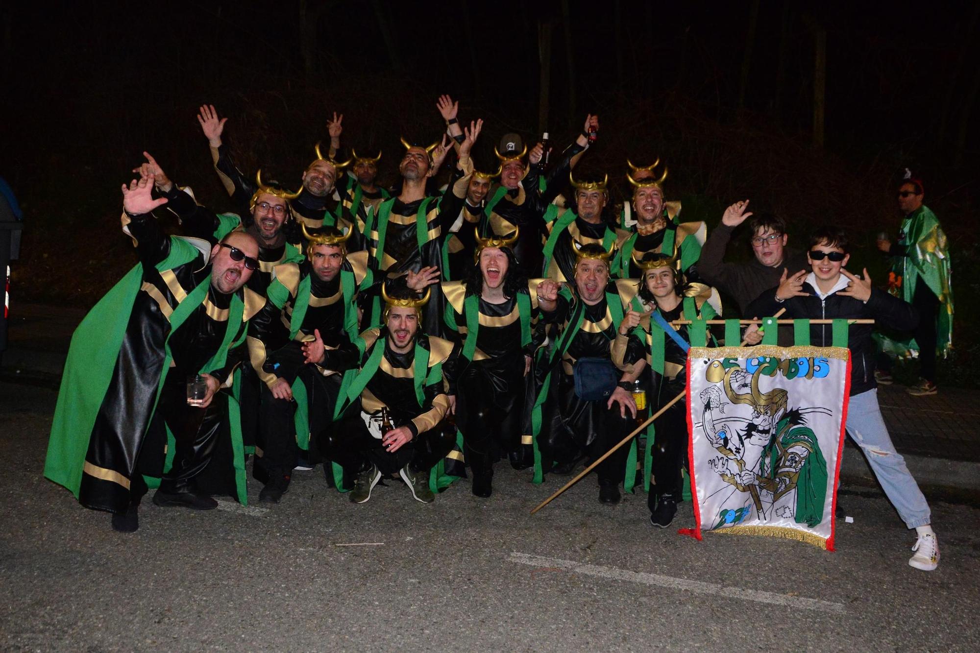 El Enterro da Sardiña nocturno en Moaña